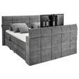 BOXSPRINGBETT 180/200 cm  in Grau  - Grau, KONVENTIONELL, Textil (180/200cm) - Carryhome