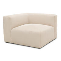 SOFAELEMENT in Cord, Mikrofaser Creme  - Creme/Schwarz, Design, Kunststoff/Textil (108/69/108cm) - MID.YOU