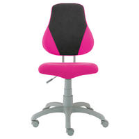 OTOČNÁ ŽIDLE PRO MLÁDEŽ, černá, pink - šedá/pink, Basics, textil/plast (46/84-106/64cm) - Xora