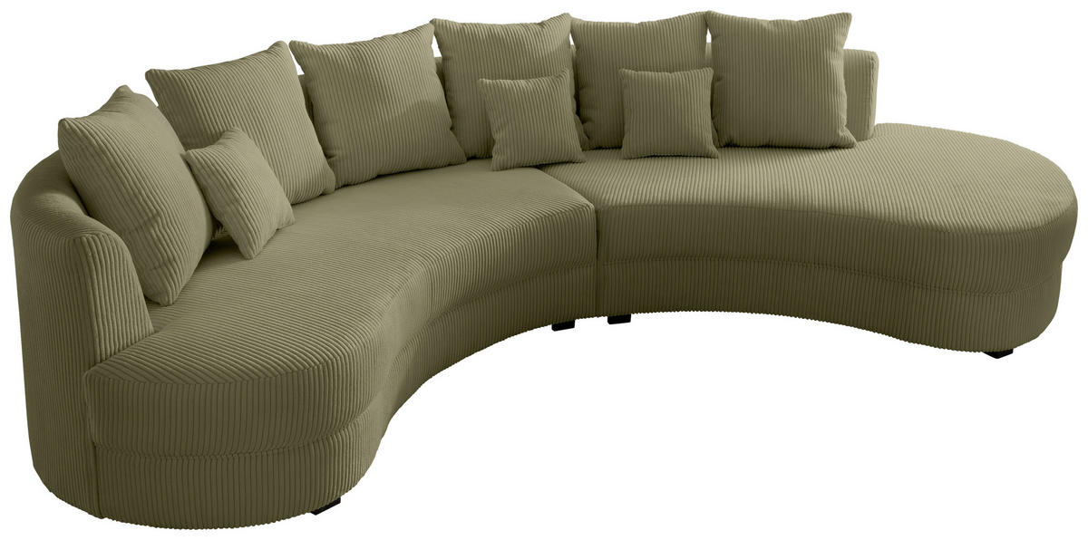 SOFFA i textil olivgrön  - olivgrön/svart, Design, textil/plast (300/160cm) - Livetastic