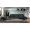 ECKSOFA in Webstoff Graphitfarben  304/184 cm  - Graphitfarben, Design, Textil/Metall (304/184cm) - Dieter Knoll
