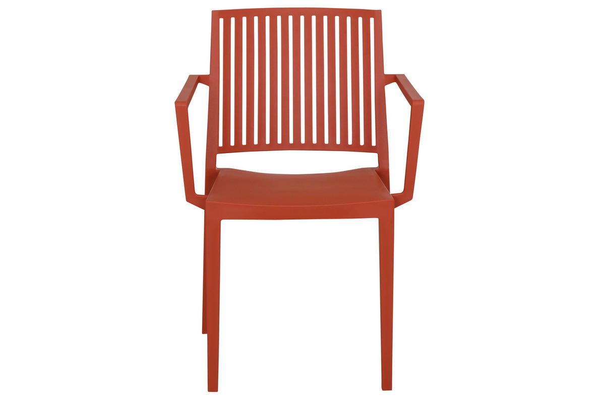 GARTENGARNITUR 5-teilig Stahl  - Anthrazit/Rot, Basics, Kunststoff/Metall (57/80/56cm) - Siena Garden