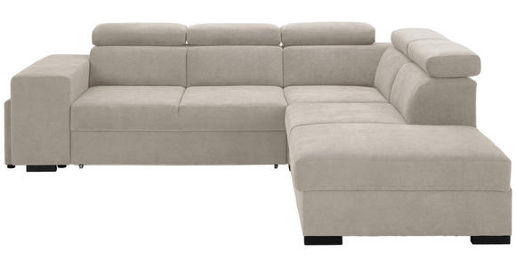 ECKSOFA  in Webstoff Beige  - Beige/Schwarz, KONVENTIONELL, Holz/Textil (283/244cm) - Carryhome