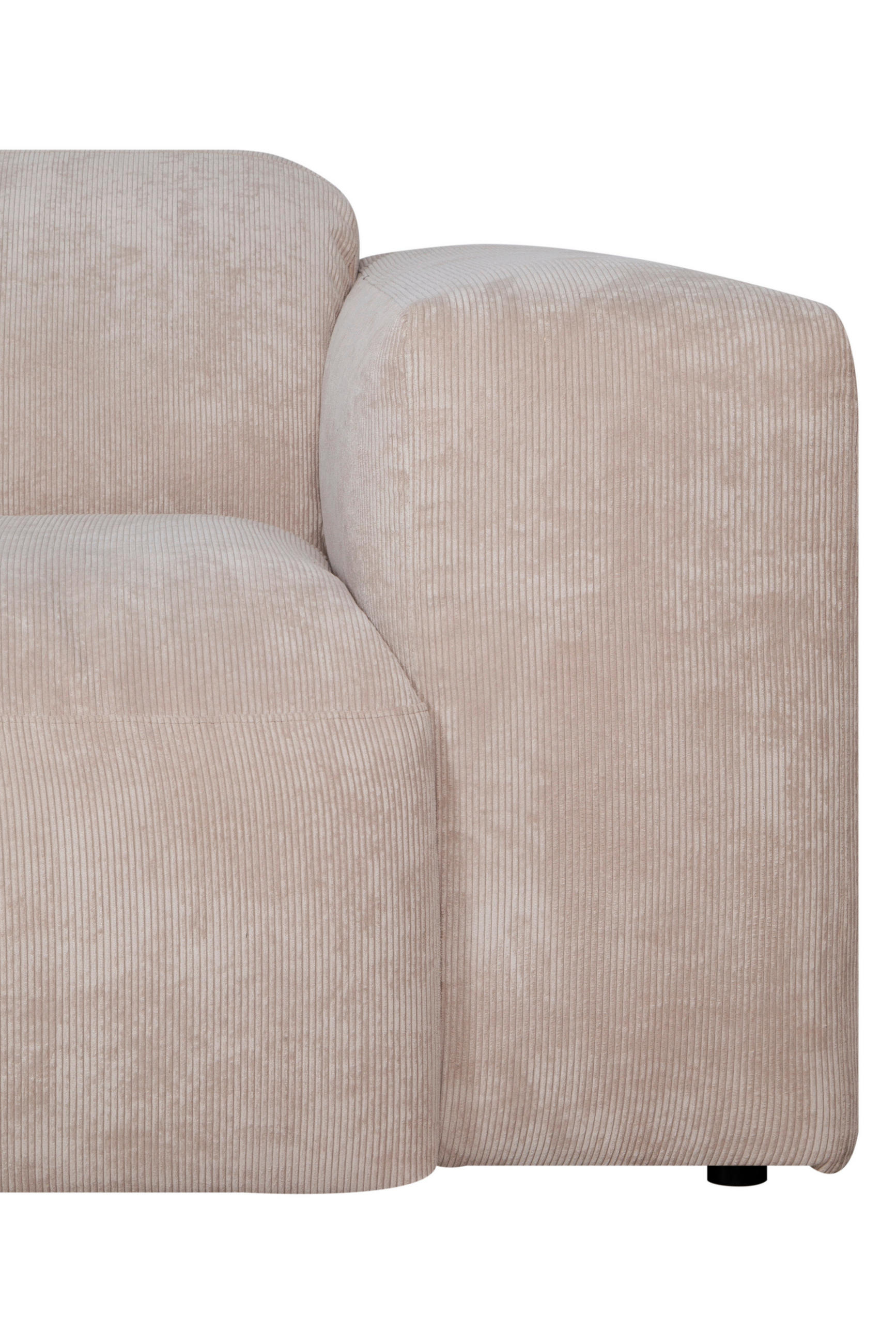 ECKSOFA in Cord Beige 170/343 cm - Beige/Schwarz, Design, Kunststoff/Textil (170/343cm) - MID.YOU