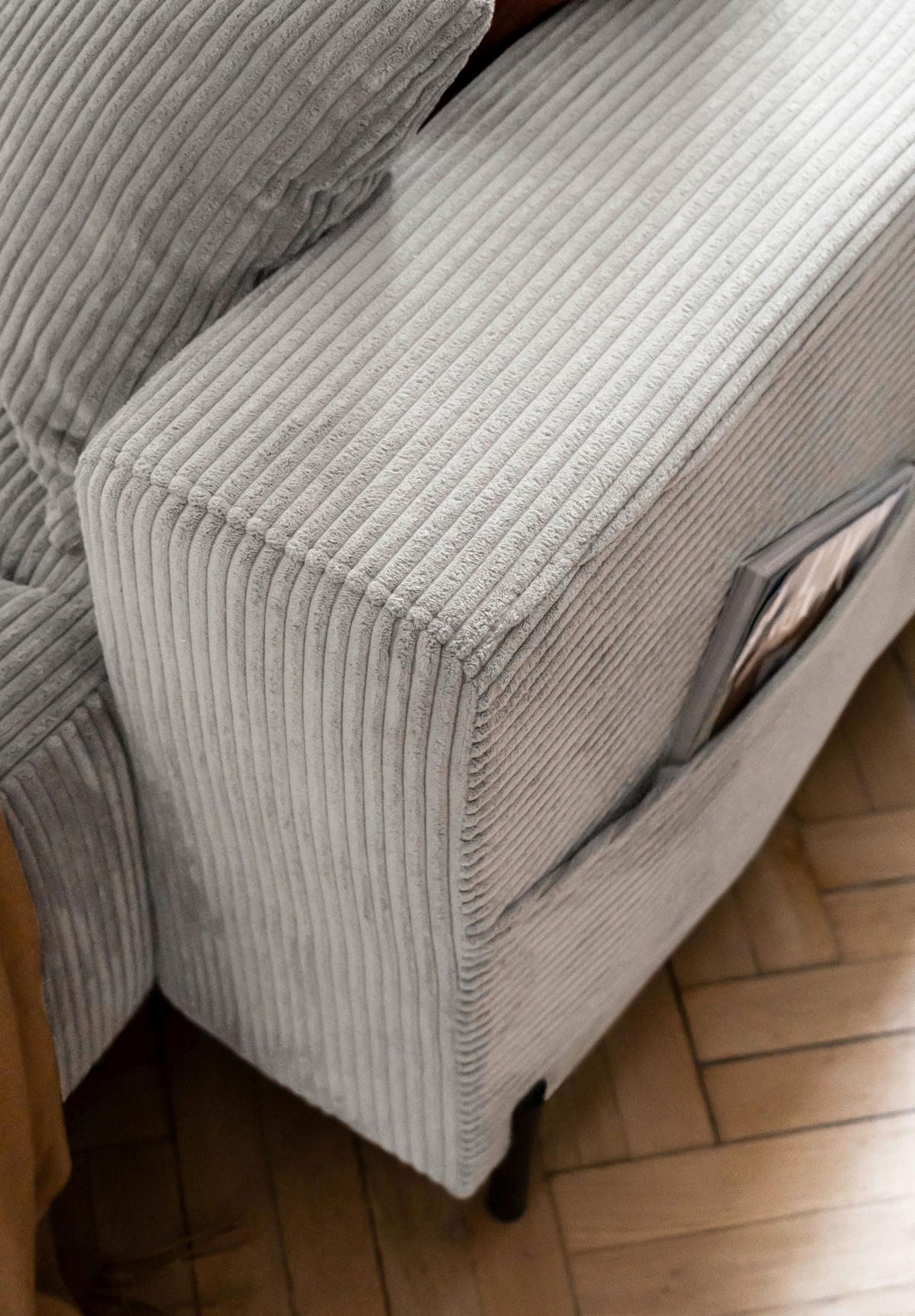 SJEDEĆA GARNITURA tekstil  bež   - bež/crna, tekstil/metal (192/330/165cm) - MID.YOU