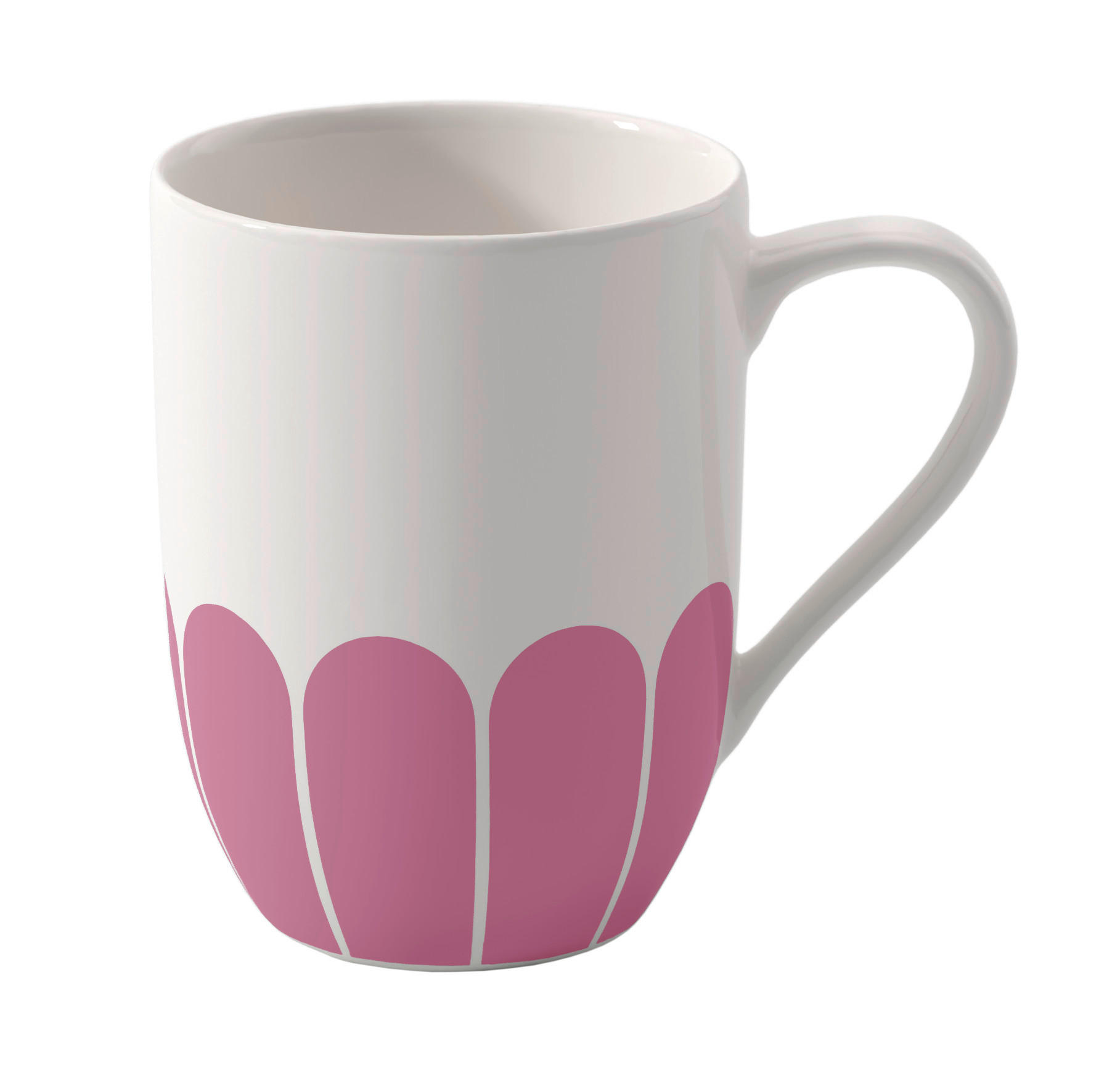BECHER Fleur Cassis    - Magenta/Weiß, MODERN, Keramik (11,5/8/10,5cm) - Villeroy & Boch