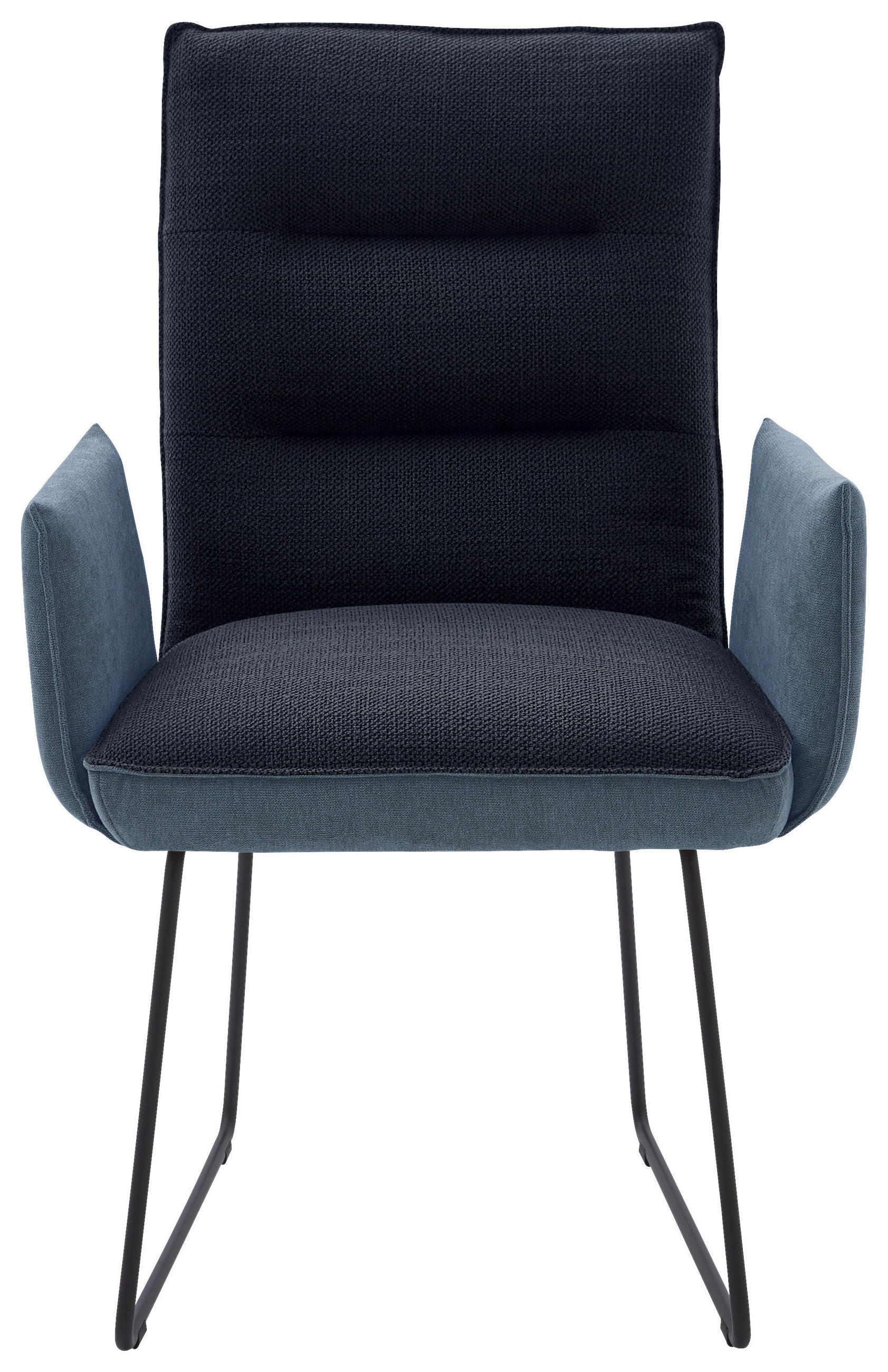 ARMLEHNSTUHL  in Stahl Flachgewebe  - Blau/Schwarz, Design, Textil/Metall (59/93/59cm) - Dieter Knoll