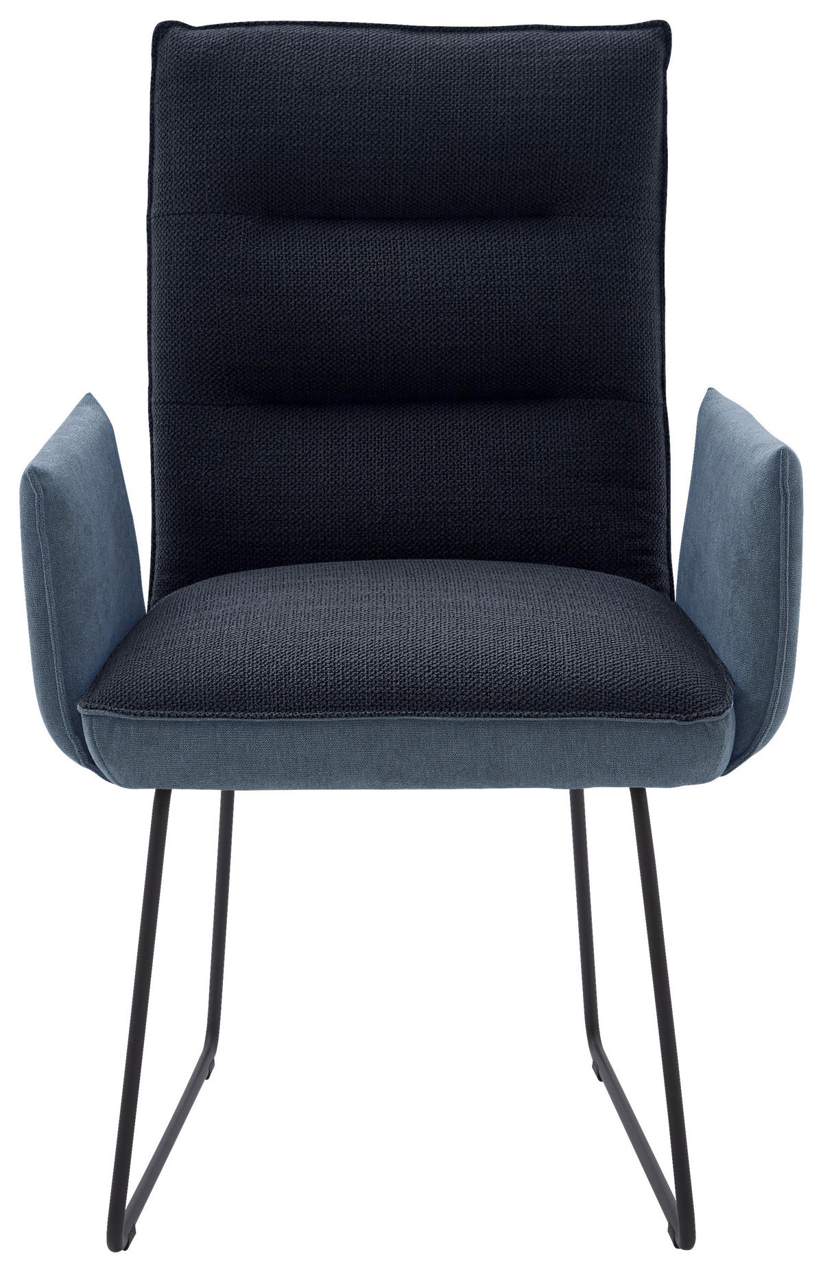 ARMLEHNSTUHL  in Stahl Flachgewebe  - Blau/Schwarz, Design, Textil/Metall (59/93/59cm) - Dieter Knoll