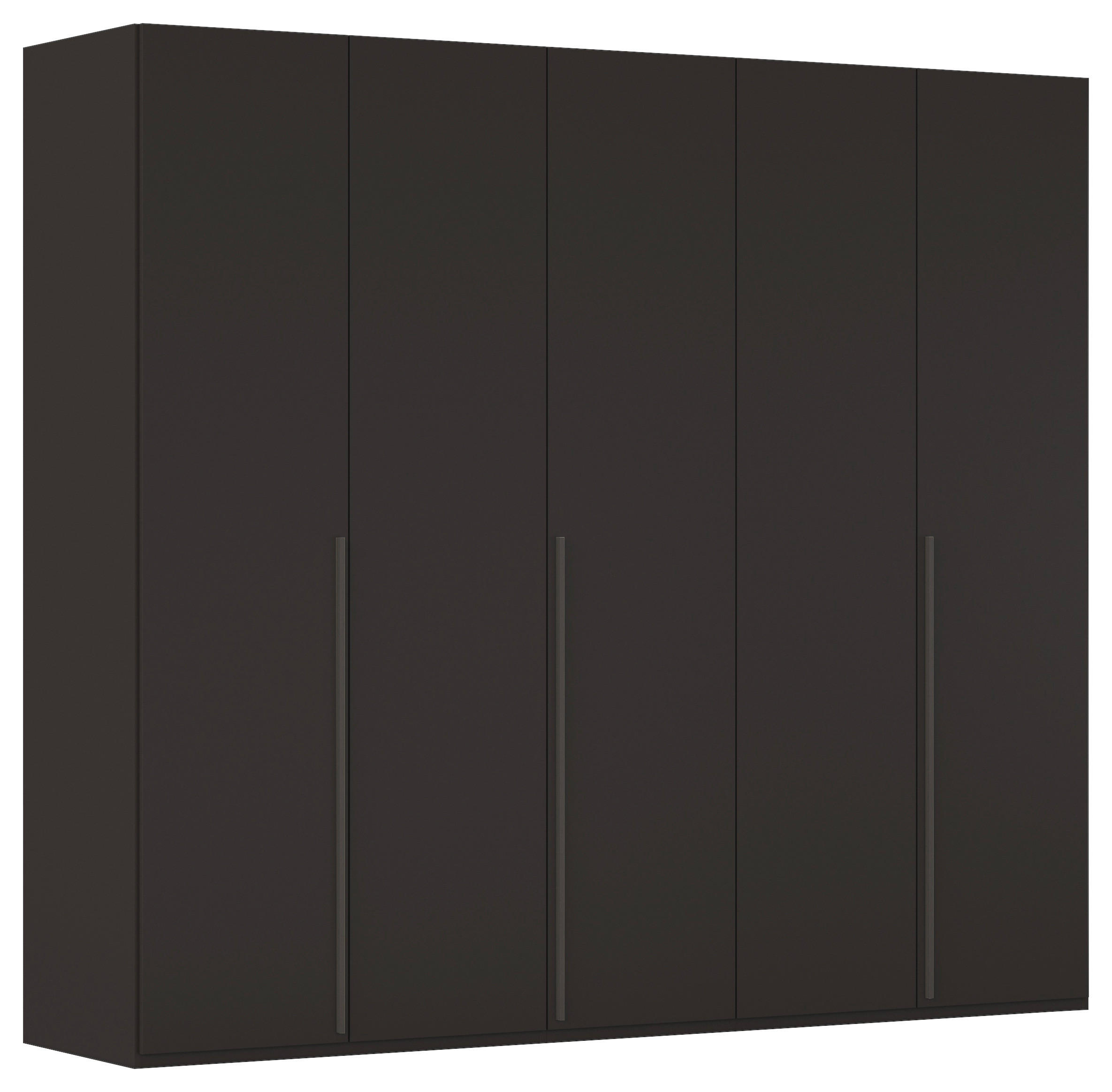 DREHTÜRENSCHRANK 251/223/60 cm 5-türig Schwarz  - Graphitfarben/Schwarz, Design, Holzwerkstoff/Metall (251/223/60cm) - home24