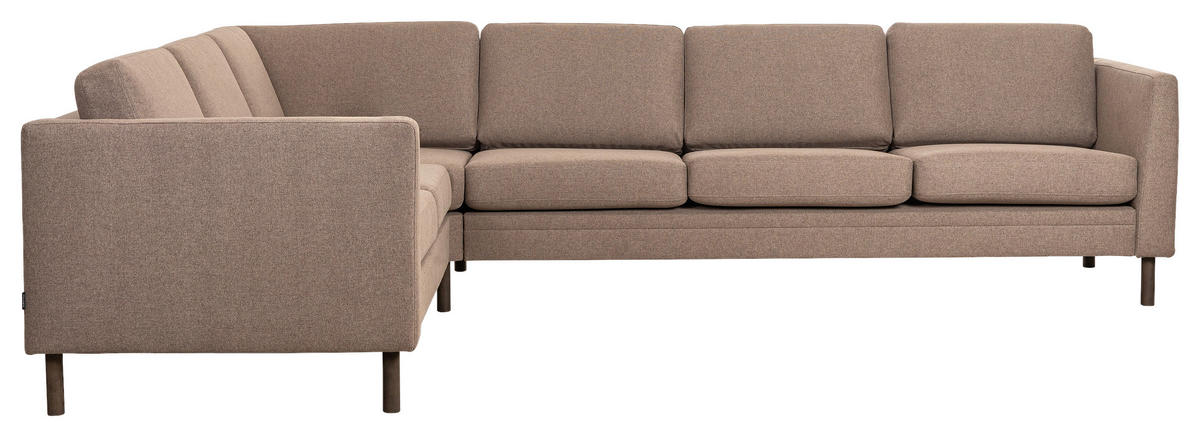 SOFFA i brun  - brun/mörkbrun, Design, metall/trä (233/298cm) - Pure Home Comfort