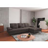 ECKSOFA in Flachgewebe Graphitfarben  - Schwarz/Graphitfarben, Konventionell, Textil/Metall (279/185cm) - Sit & More