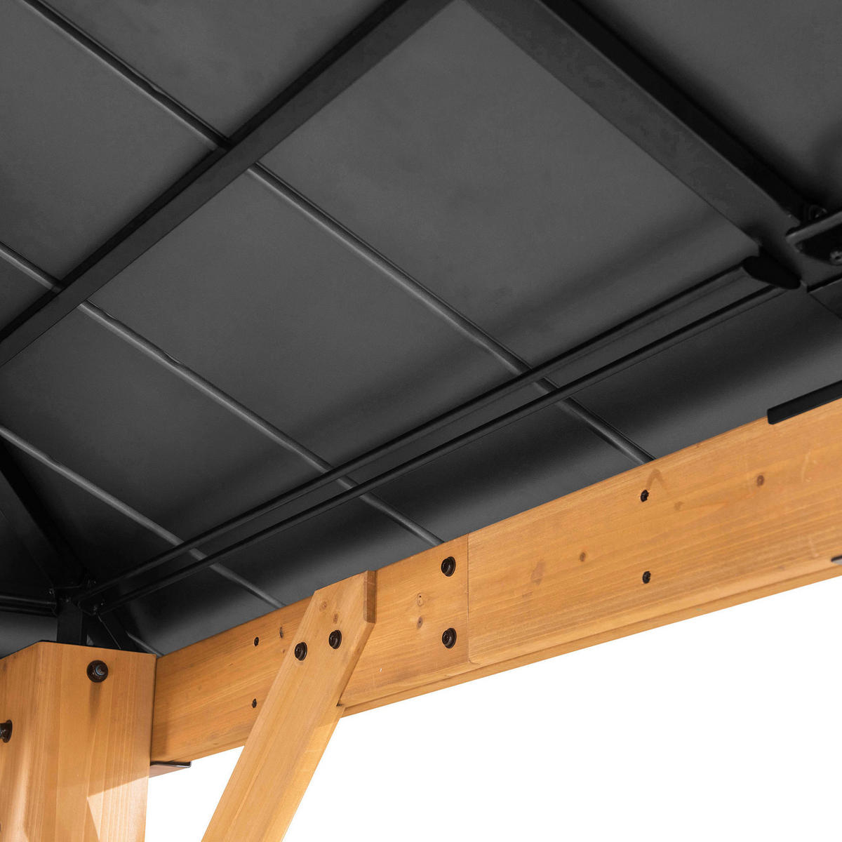 PAVILLON 273/274/273 cm  - Anthrazit, Basics, Holz/Metall (273/274/273cm) - Modante