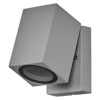 AUßENWANDLEUCHTE 6,6/9,3/10 cm   - Silberfarben, Basics, Metall (6,6/9,3/10cm) - Osram