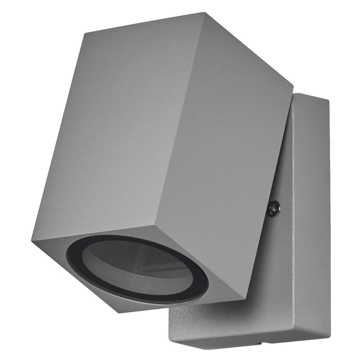 AUßENWANDLEUCHTE 6,6/9,3/10 cm   - Silberfarben, Basics, Metall (6,6/9,3/10cm) - Osram