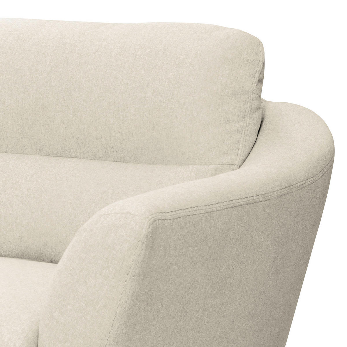 SESSEL in Webstoff Creme  - Buchefarben/Creme, Design, Holz/Textil (92/87/88cm) - Livetastic