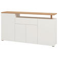 SIDEBOARD  in 179,5/94/40 cm  - Weiß/Eiche Artisan, Basics, Holzwerkstoff (179,5/94/40cm) - Carryhome