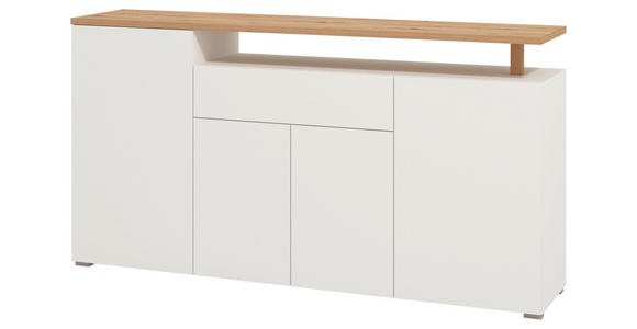 SIDEBOARD  in 179,5/94/40 cm  - Weiß/Eiche Artisan, Basics, Holzwerkstoff (179,5/94/40cm) - Carryhome