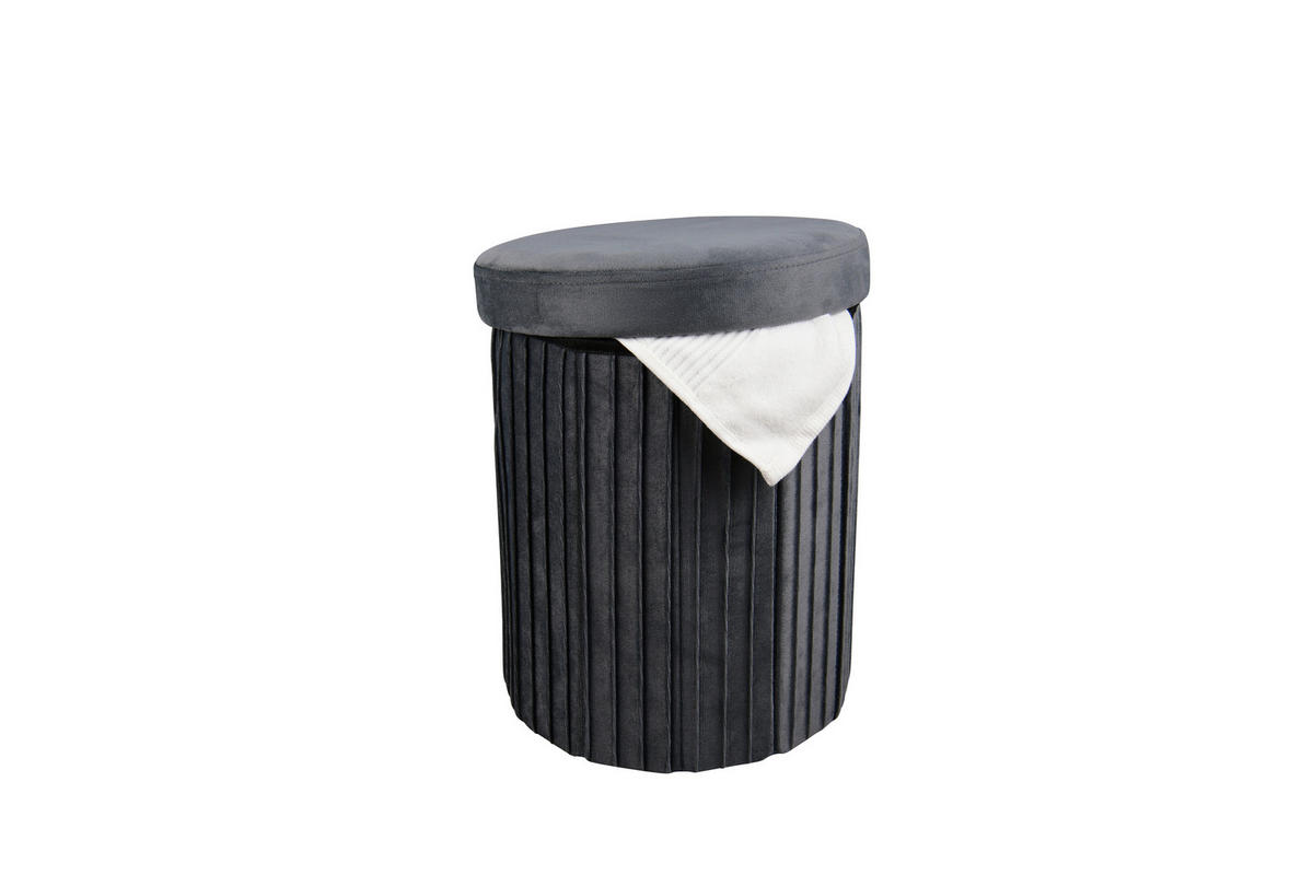 AUFBEWAHRUNGSBOX - Grau, MODERN, Textil (31/37,5/31cm) - Milino