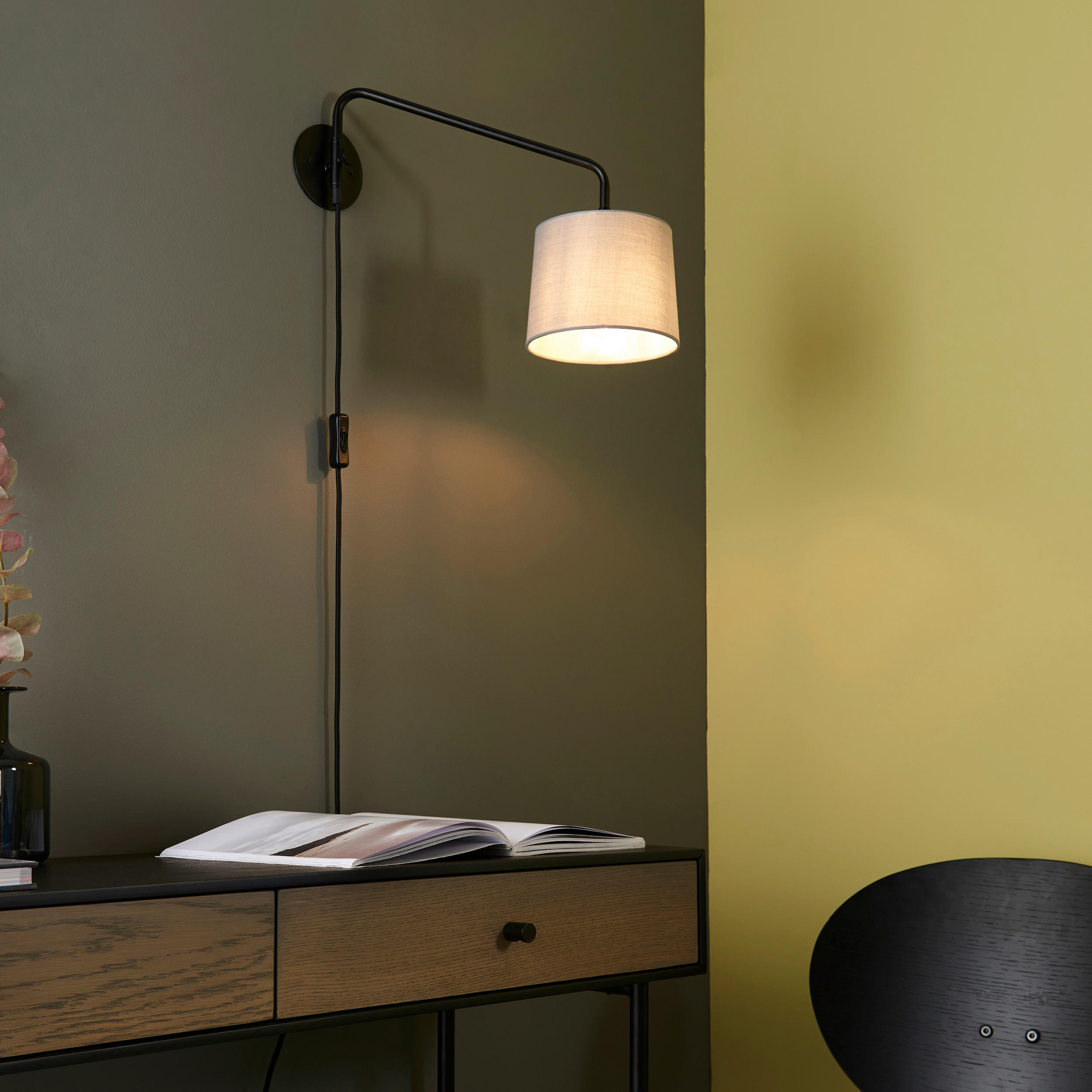 WANDLEUCHTE Endon Carlson 16.8/29/40.5 cm   - Bronzefarben, KONVENTIONELL, Textil (16.8/29/40.5cm) - ENDON