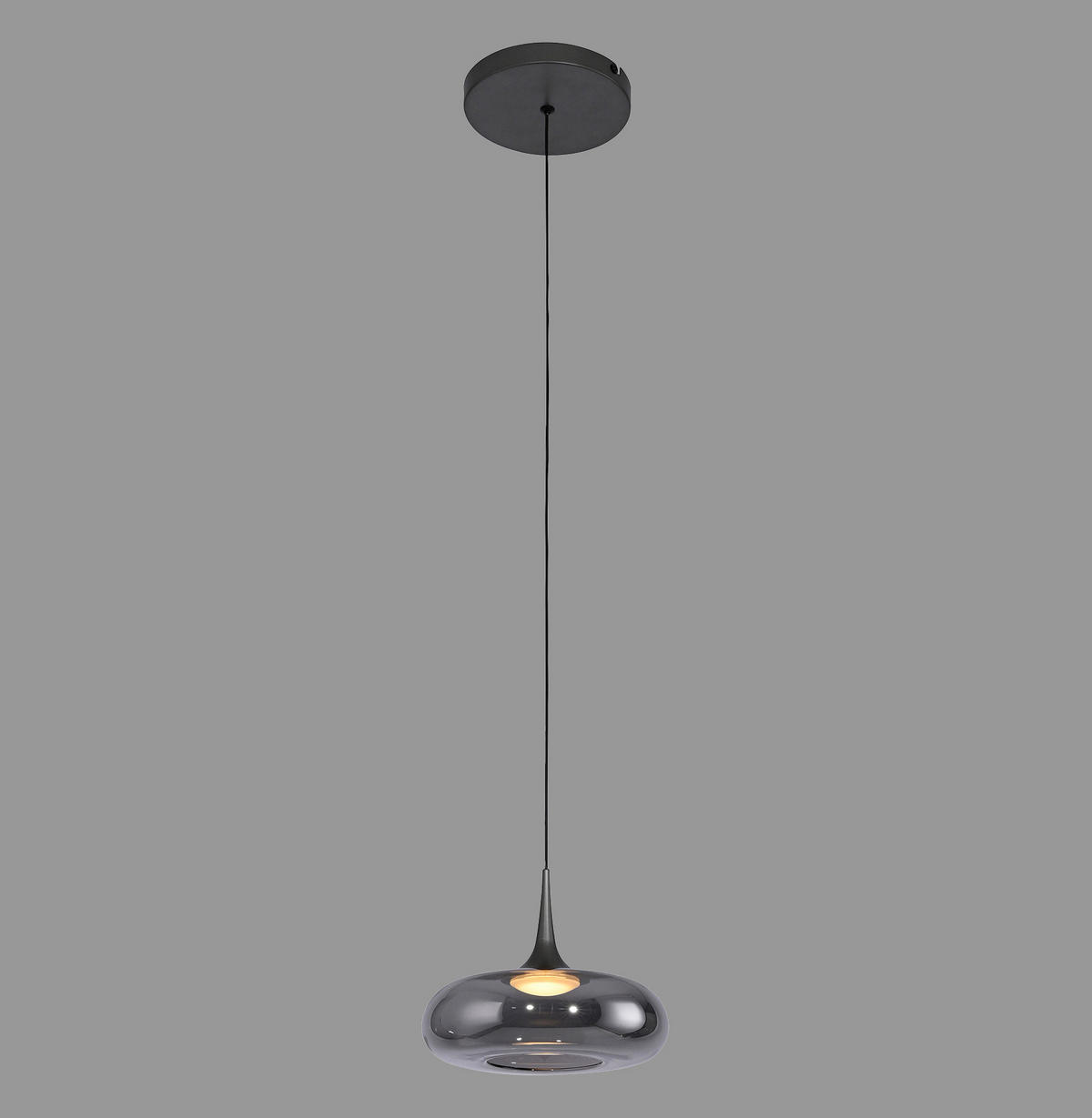 LED-PENDELLEUCHTE SW POSH 22/22/200 cm   - Grau, Design, Glas/Kunststoff (22/22/200cm) - Schöner Wohnen