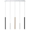 LED-HÄNGELEUCHTE CEMBALO 89/8,5/120 cm   - Schwarz/Alufarben, Trend, Kunststoff/Metall (89/8,5/120cm) - Brilliant