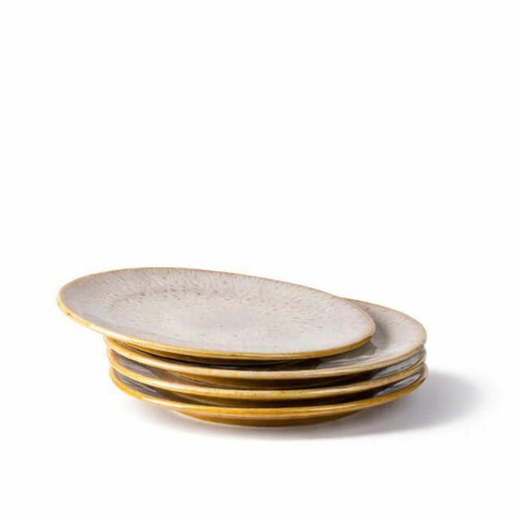 SPEISETELLERSET Weiß, Dunkelgelb 26/2,5 cm ALPENGLÜHEN  - Dunkelgelb/Weiß, Basics, Keramik (26/2,5cm) - Gipfelstück