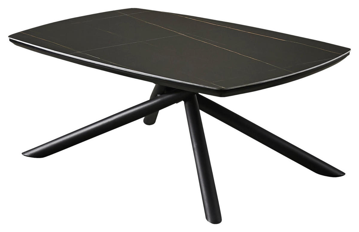 COUCHTISCH 120/70/46 cm Schwarz  - Schwarz, Design, Keramik/Metall (120/70/46cm) - Stylife