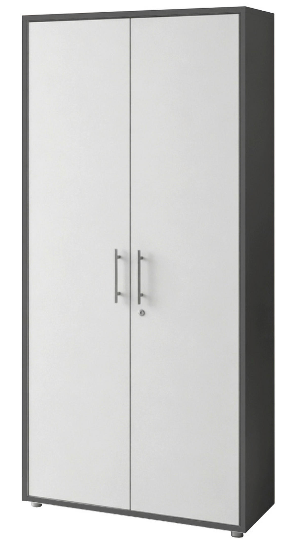 AKTENSCHRANK Anthrazit, Weiß  - Anthrazit/Weiß, MODERN, Holzwerkstoff (168,8/185,6/33cm) - MID.YOU