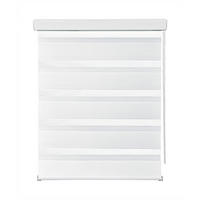 DOPPELROLLO  halbtransparent   80/210 cm   - Weiß, Basics, Kunststoff (80/210cm) - Boxxx
