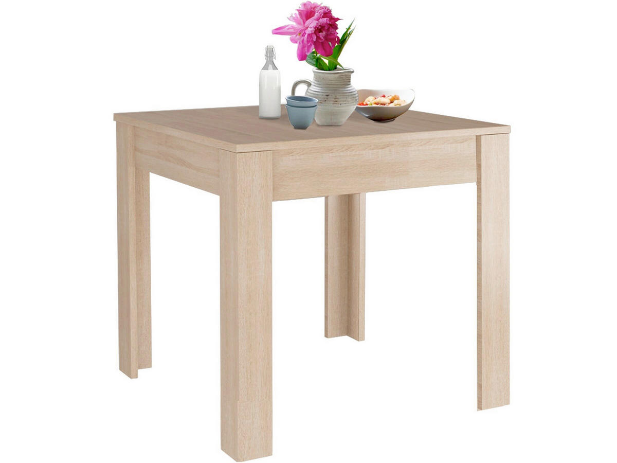 ESSTISCH in Holzwerkstoff  - Eichefarben, Design, Holzwerkstoff (80/75/80cm) - MID.YOU