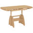 COUCHTISCH Eiche furniert Eichefarben - Eichefarben, KONVENTIONELL, Metall (125(165,5/71/56-75cm) - Venda