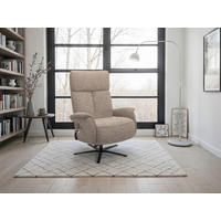 RELAXSESSEL TV TRIPLE SEVEN XTRA LARGE S1 Chenille Kopfteilverstellung, Fußteilverstellung, Rücken echt    - Schwarz/Cappuccino, Basics, Textil/Metall (86/111/86cm) - Sit & More