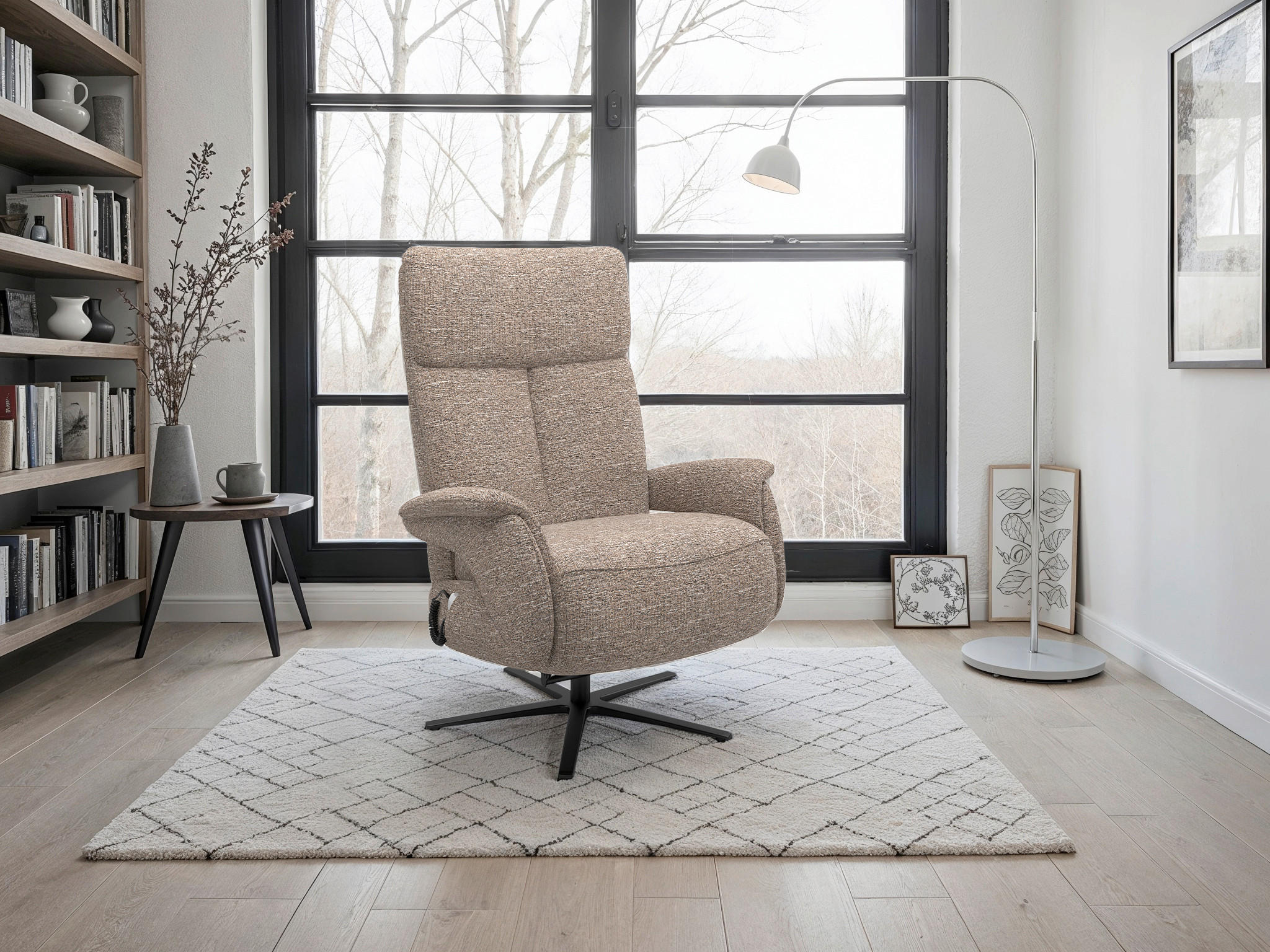 Sit & More RELAXAČNÍ KŘESLO, textil, cappuccino