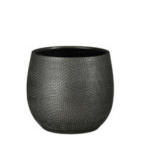 VIRÁGKASPÓ 16/16 cm  - antracit, Basics, kerámia (16/16cm)