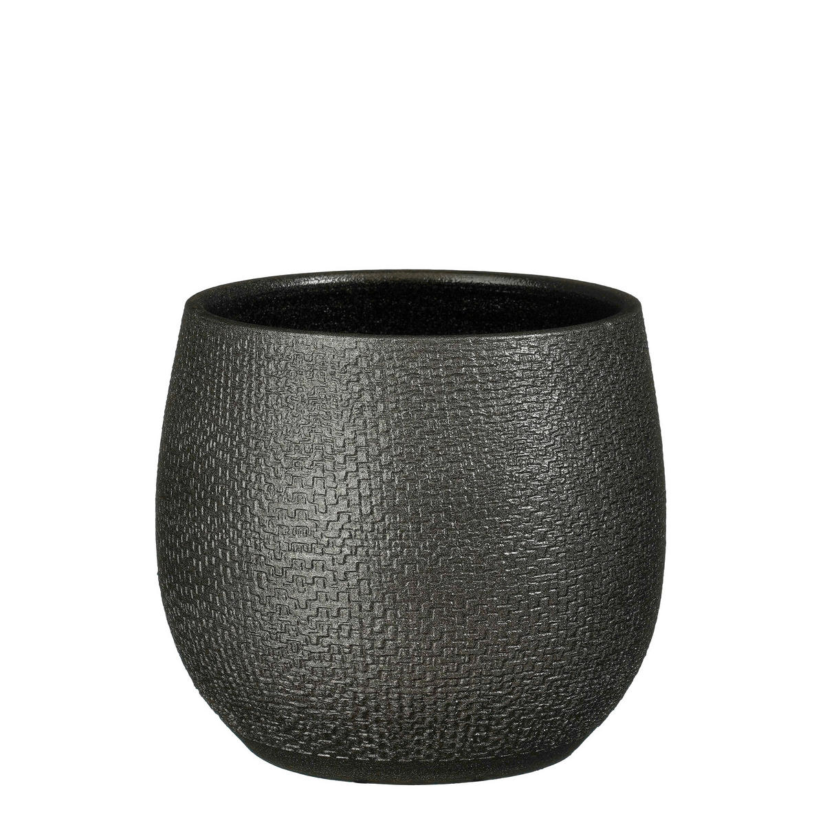 VIRÁGKASPÓ 16/16 cm  - antracit, Basics, kerámia (16/16cm)