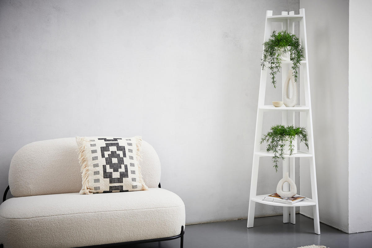 HÖRNHYLLA i 40/180/40 cm vit  - vit, Basics, trämaterial (40/180/40cm) - Carryhome