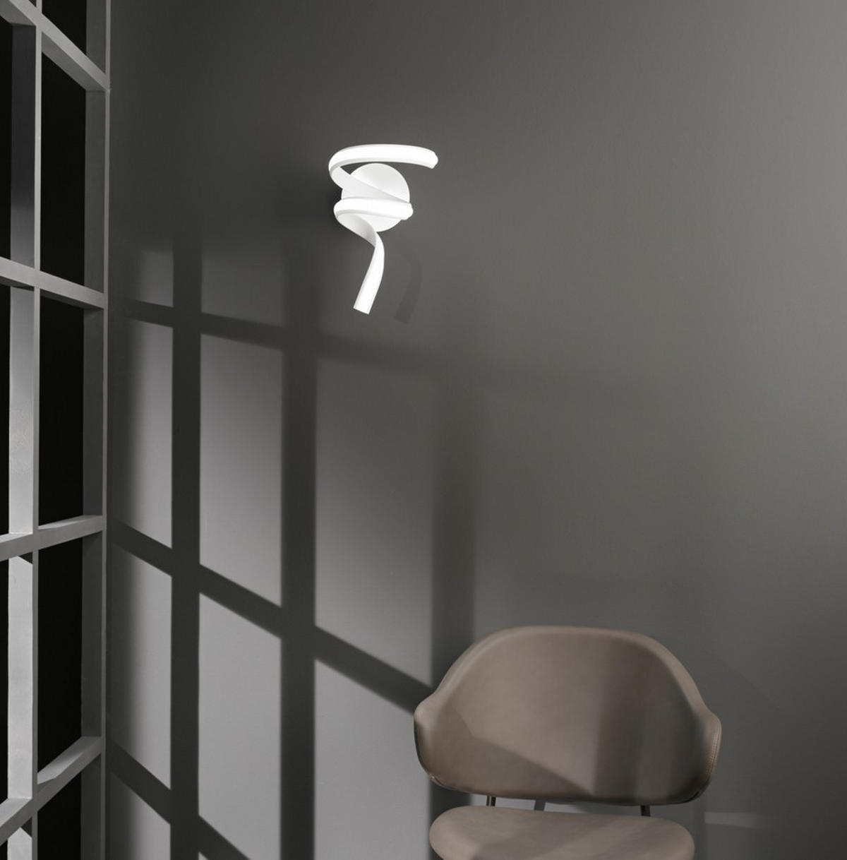 LED-WANDLEUCHTE Luce Ambiente e Design 23/12/39 cm   - Weiß, Design, Kunststoff/Metall (23/12/39cm)