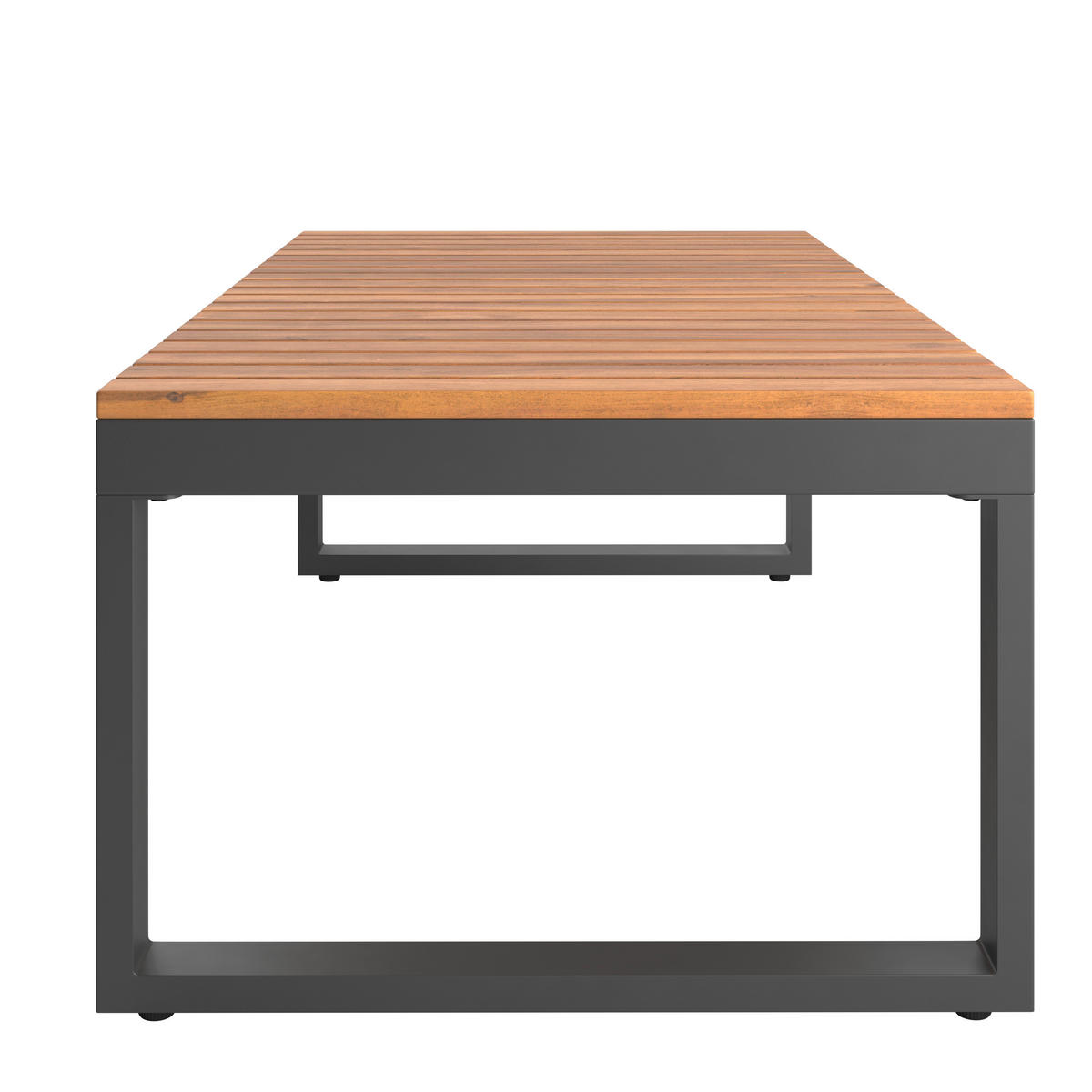 LOUNGEGARNITUR 3-teilig   Akazie Stahl  - Weiß/Grau, MODERN, Holz/Textil - Beldano