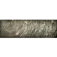 METALLBILD Abstraktes 180/55 cm  - Silberfarben, Trend, Metall (180/55cm) - Monee