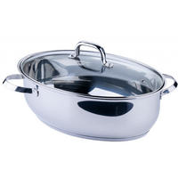 PEKÁČ, 38 cm  - čiré/barvy nerez oceli, Basics, kov/sklo (38cm) - Chefkoch+Fackelmann