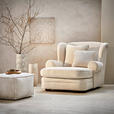 XXL-SESSEL Cord Naturfarben    - Beige/Dunkelbraun, Design, Holz/Textil (121/100/140cm) - Ambia Home