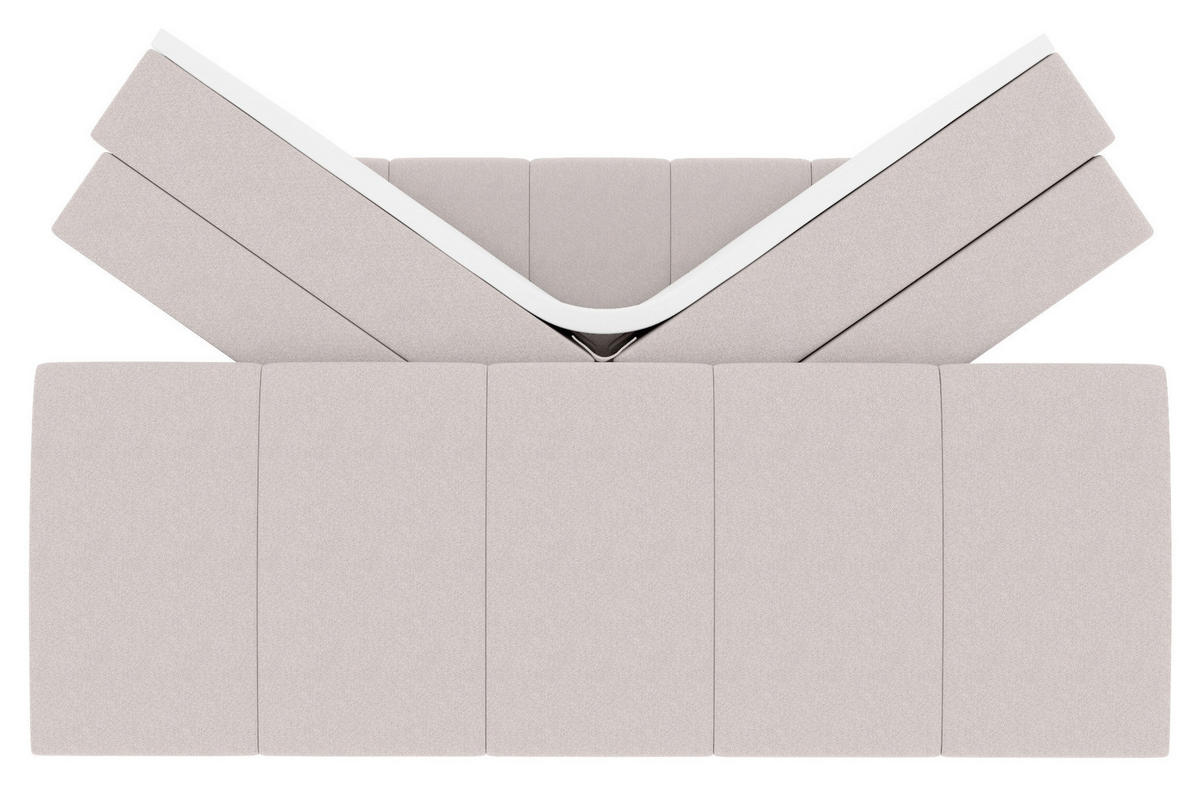 BOXSPRINGBETT 180/200 cm  in Greige  - Greige/Schwarz, Konventionell, Kunststoff/Textil (180/200cm) - Carryhome