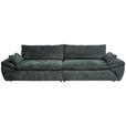 BIGSOFA Struktur Dunkelgrün  - Dunkelgrün/Schwarz, KONVENTIONELL, Kunststoff/Textil (302/80/120cm) - Hom`in