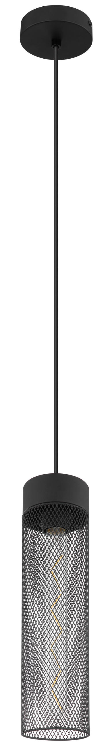 VISEČA SVETILKA        10/120 cm      E27 - črna, Design, kovina (10/120cm) - Globo