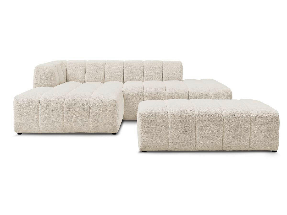 ECKSOFA  ANNECY Beige Bouclé  - Beige/Schwarz, MODERN, Kunststoff/Textil (170/262cm)
