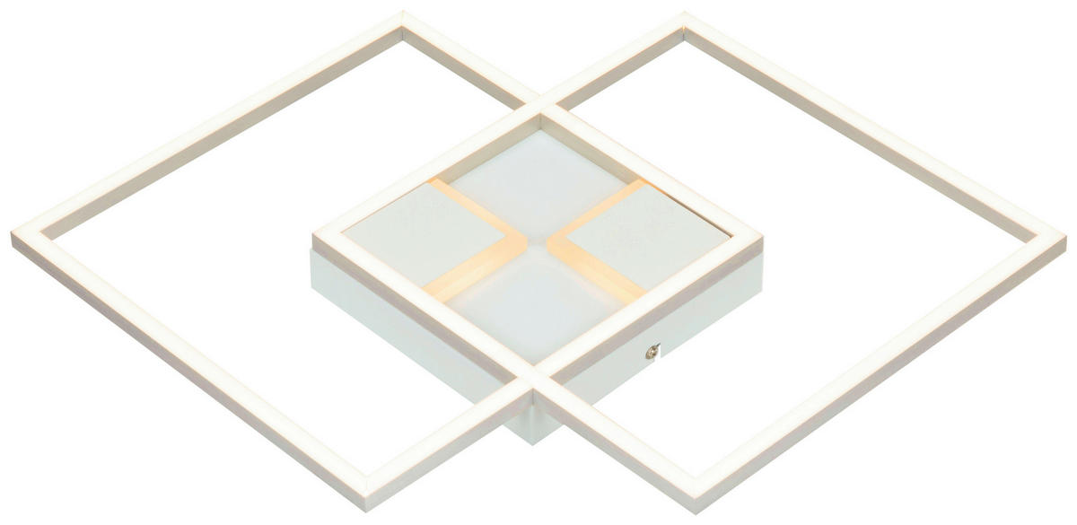 LED PLAFONJERA Alexandria  - bela, Osnovno, metal/plastika (42/42/4,5cm) - Boxxx