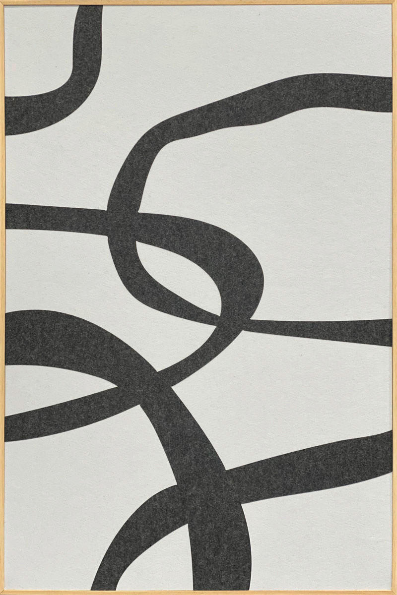 Wandkraft Bild Feltro Acustico Grau, Weiß 80x120x10 cm