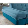 ECKSOFA in Mikrofaser Hellblau  - Schwarz/Hellblau, Design, Textil/Metall (204/341cm) - Xora