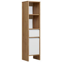 SREDNJI ORMARIĆ   - bijela/boje hrasta, Konvencionalno, drvni materijal (33/136/28cm) - Xora