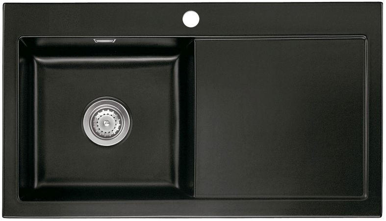 Systemceram Spüle Mera 90 Schwarz 90x20x51 cm